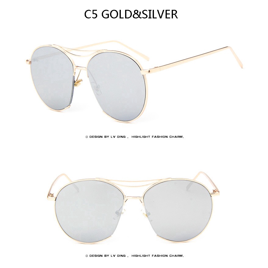 Kính mát Samjune gọng tròn phong cách vintage thời trang cho nữ