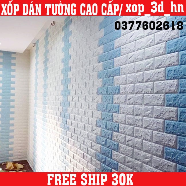 [Mã LIFEHLDEC giảm 10% đơn 99k] Tấm Xốp Dán Tường 3D Giả Gạch Chống Ẩm Cách Nhiệt KT 70x77cm Dày 3,5MM