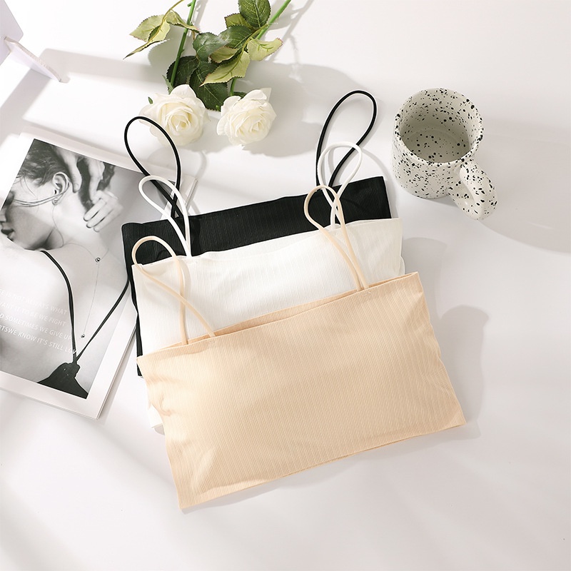 Áo Bra 2 Dây Su Kẻ Sọc, Áo Ngực Không Gọng, Bra Nữ Mút Mỏng ZANA BRA B017