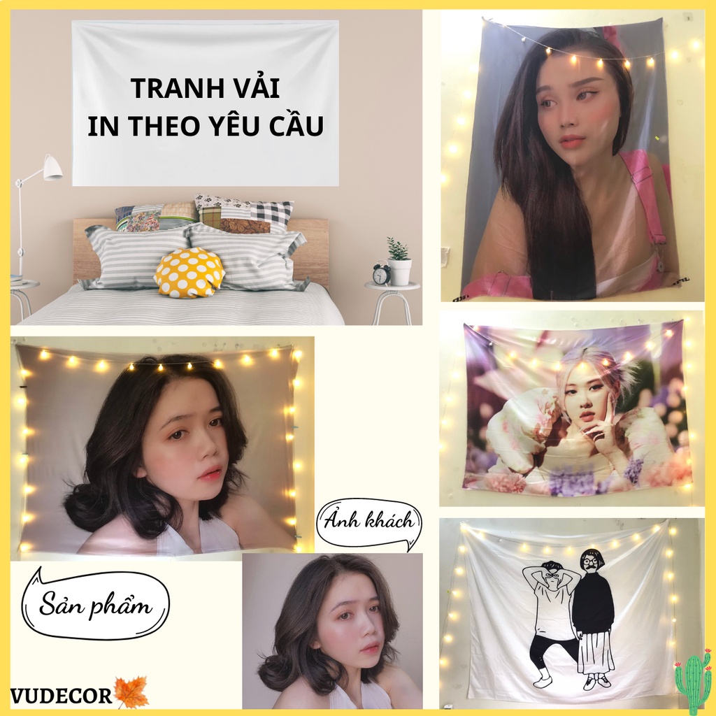 Tranh vải in theo yêu cầu, thảm treo tường in ảnh theo yêu cầu