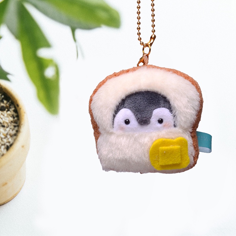 Móc Khóa Hình Chim Cánh Cụt Nhồi Bông Mềm Mại Đáng Yêu