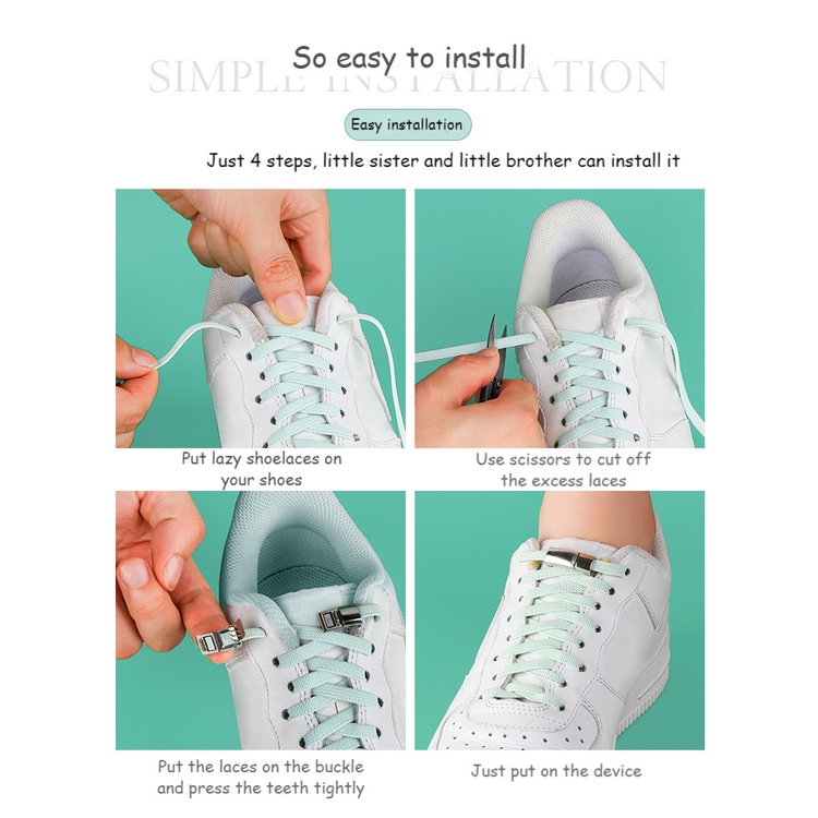 ✨COD✨ Dây Giày Nam Châm Mới Năm 2022 Không Cần Vít Co Giãn Nâng Cấp Giày Sneaker Không Cần Buộc Phù Hợp Với Mọi Người Lười
