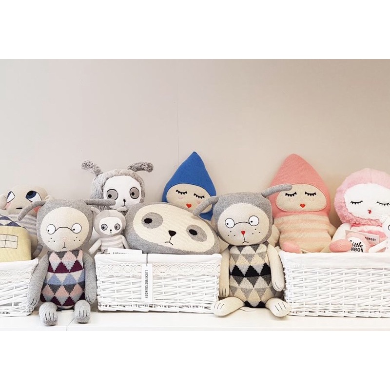 Gấu bông Lucky boy Sunday decor siêu đáng yêu