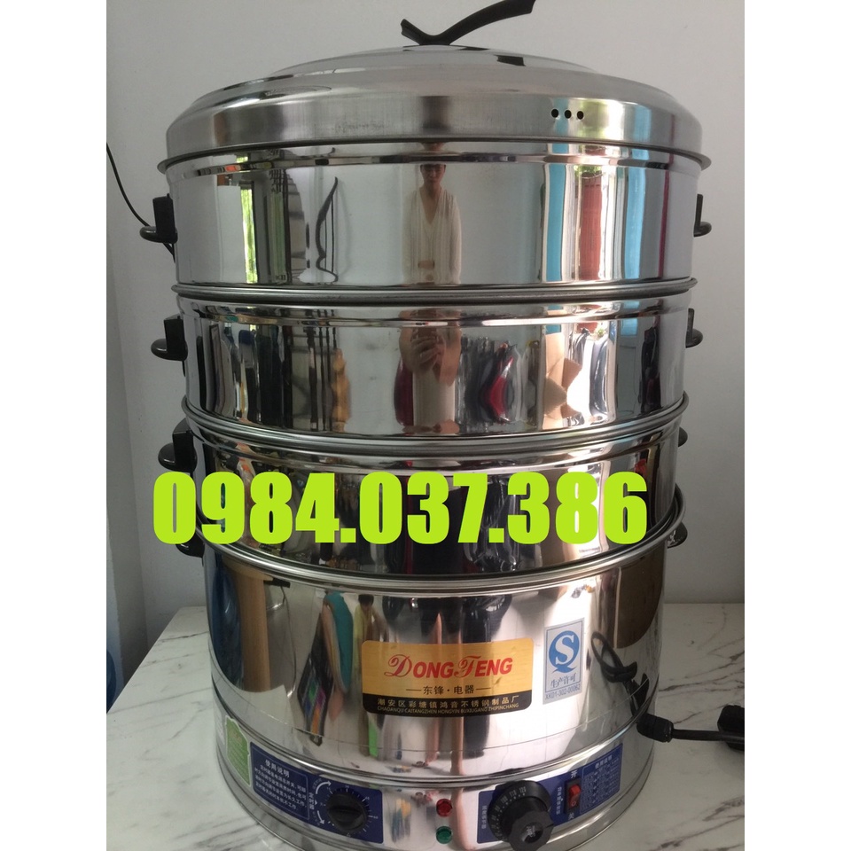 Nồi hấp bánh bao bằng điện,xửng hấp bánh bao 3 tầng