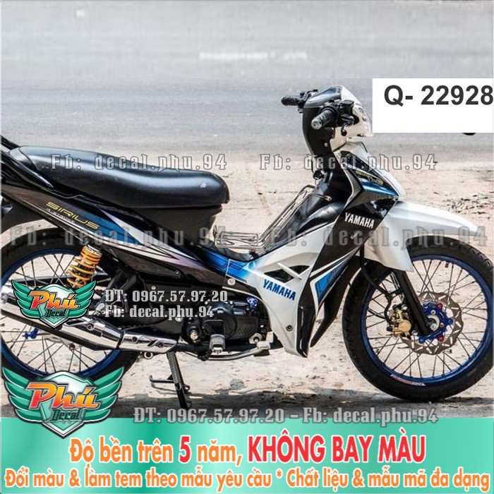 Tem rời Sirius đen yếm trắng (P) -1