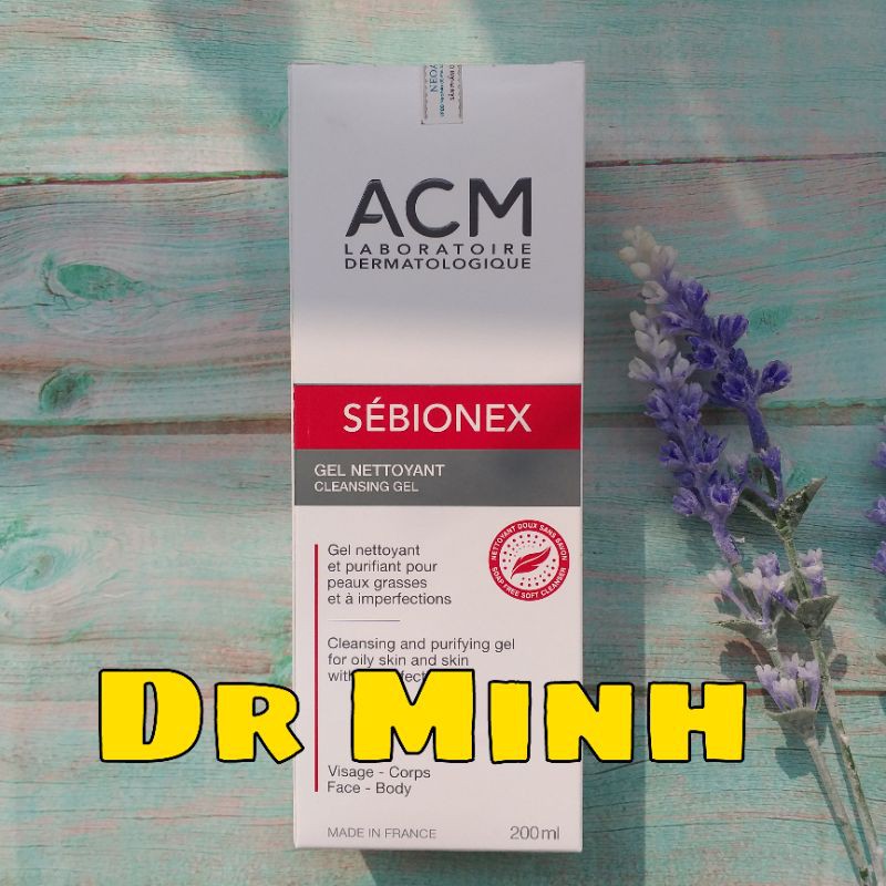 Sữa rửa mặt Acm Sebionex cleansing gel 200ml dành cho da mụn, da nhờn