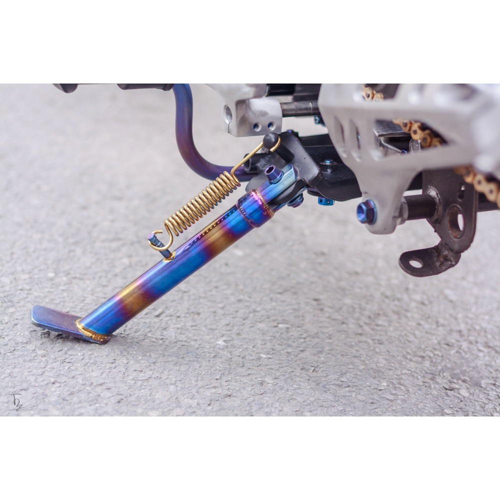 Chân chống xe máy xe máy điện xe đạp điện xe tay ga đồ chơi xe máy inox 304 mạ titan 7 sắc cầu vồng