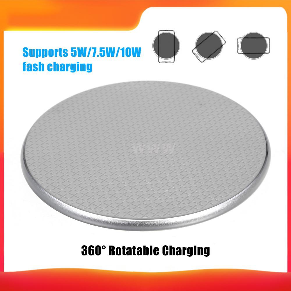 5/7.5/10W Wireless Charger Aluminium Alloy Flying Disk Fast Charging Pad for Samsung Galaxy S9/S9 Plus/S8/S8 Plus/Note 9/iPhone X/XS/XS MAX/XR