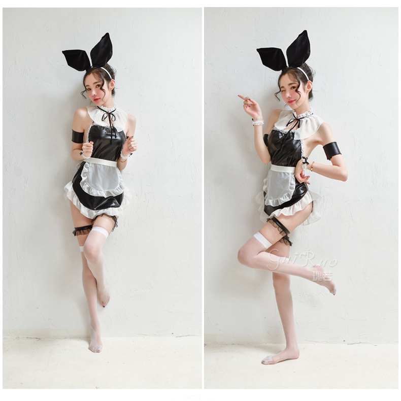 Cosplay thỏ da bunny girl gợi cảm - đồ ngủ bodysuit 2 dây hóa trang sexy