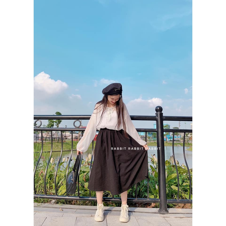 [Hàng có sẵn] Chân váy dài chất đũi mát | BigBuy360 - bigbuy360.vn