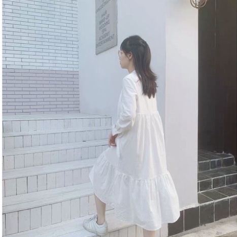 Váy xuông nữ- Đầm Babydoll Nữ Nơ Ngực tay bồng bánh bèo phối gile len xinh xắn tiểu thư V250 coco land sang chảnh. trend