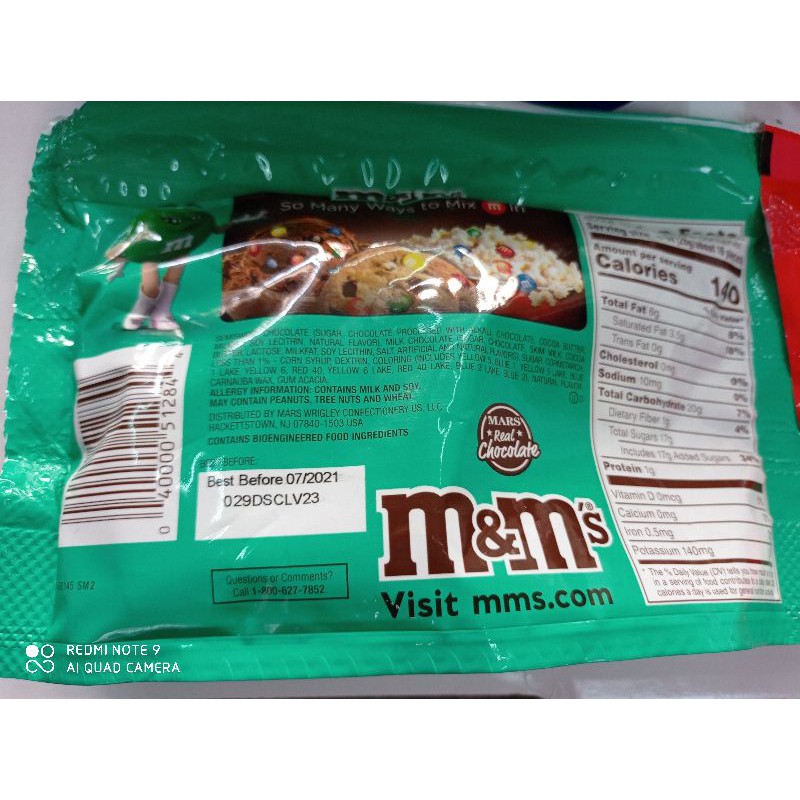 Kẹo socola M&M chocolate sharing size các loại