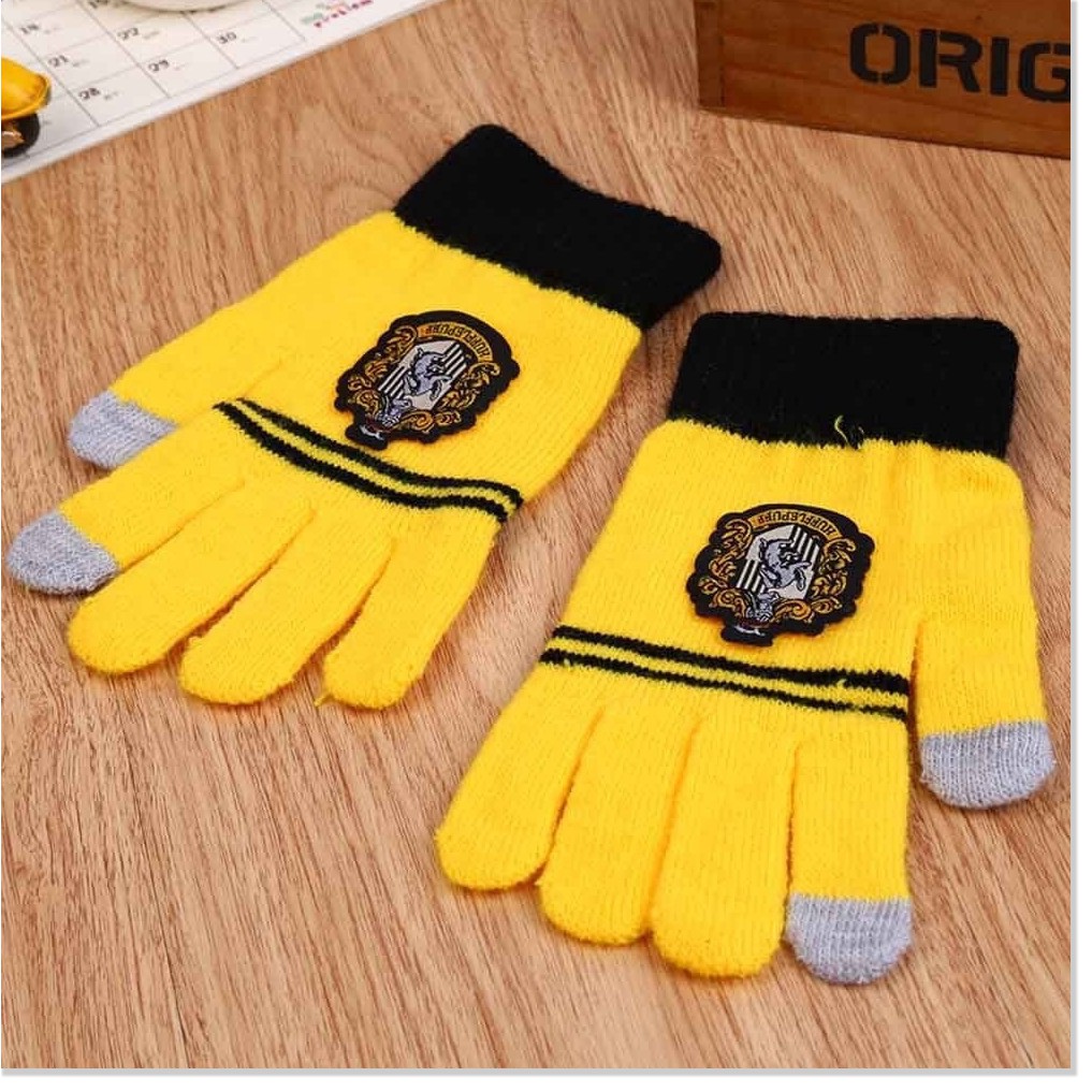 Găng Tay Harry Potter Găng Tay Đan Trường Đại Học Gryffindor Găng Tay Màn Hình Cảm Ứng