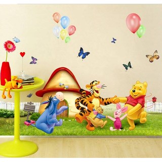 Decal dán tường decal trang trí gấu vui cùng bạn BINBIN EB48 )