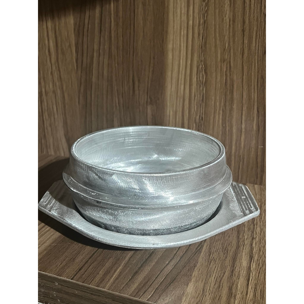 Thố gang nấu Cơm Trộn, mỳ cay hàn quốc kèm Thêm Đế size 16cm