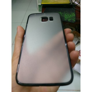 Ốp lung Samsung S6 Edge trong nhám viền dẻo