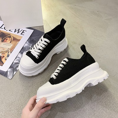 Giày canvas đế chunky sneaker QC cao cấp mẫu mới siêu hot 2021