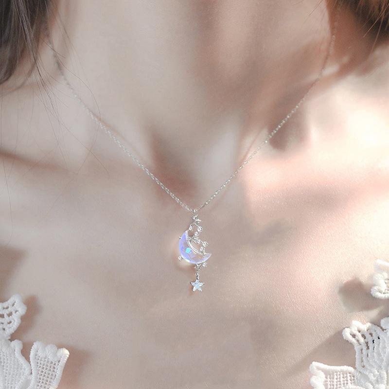 Vòng cổ Mặt Trăng Sao Đính Đá Thời Trang Cho Nữ