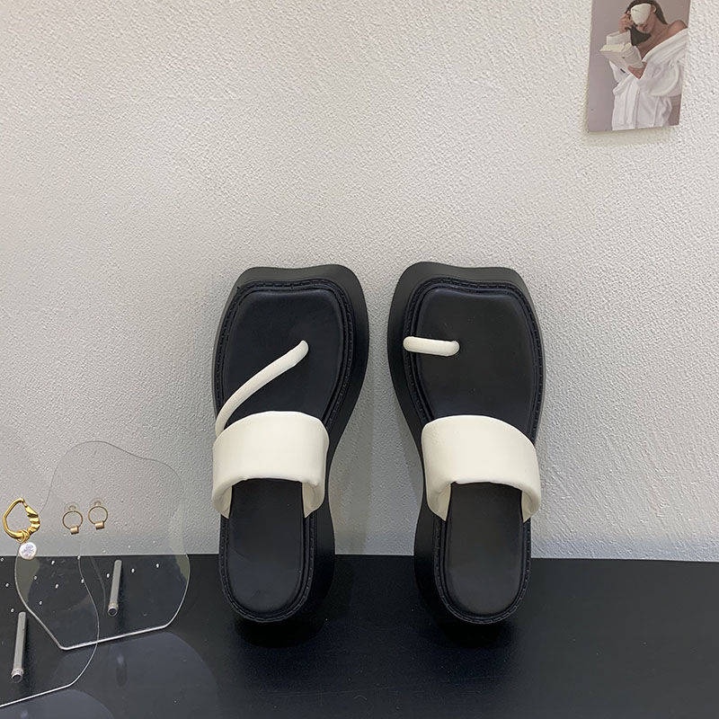 Dép xỏ ngón nữ đế dày Dép bánh mì đế cao Giày Sandal Đế Xuồng Thời Trang Đi Biển Mùa Hè