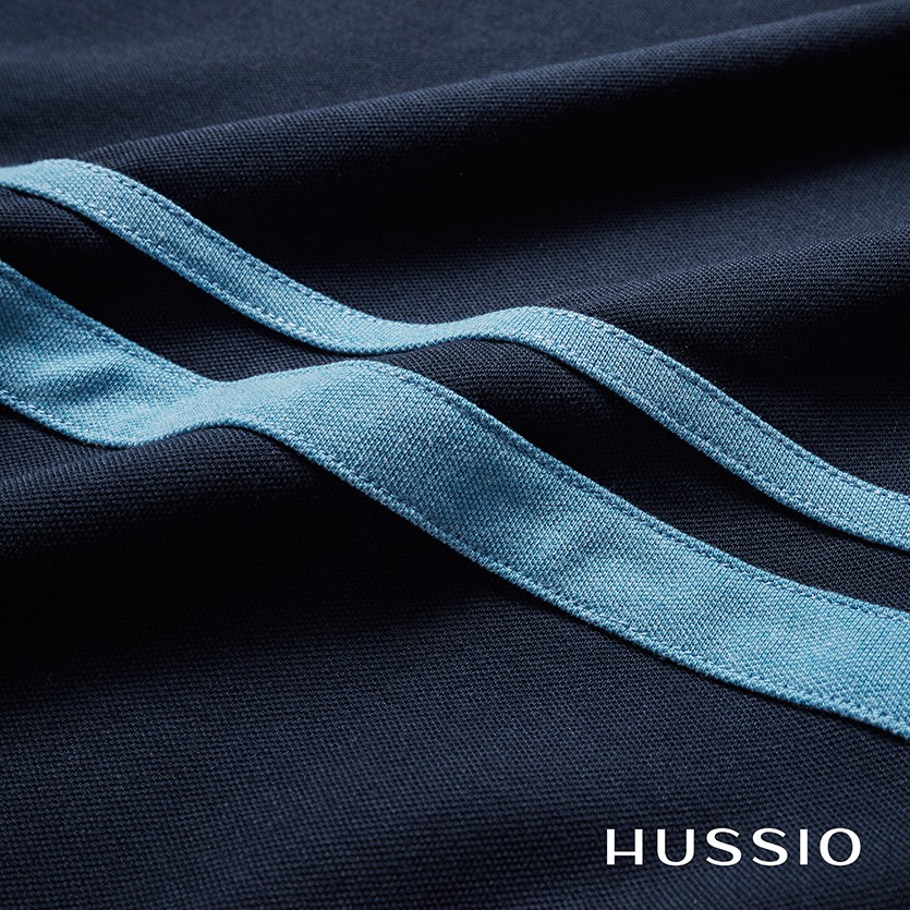 Áo thun polo nam HUSSIO kargo navy tay ngắn trẻ trung | BigBuy360 - bigbuy360.vn