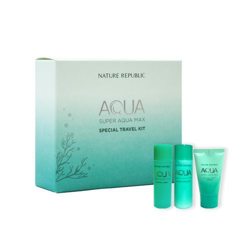 Set dưỡng cấp ẩm NATURE REPUBLIC Super Aqua Max Special Travel Kit (50mlx2 + 35ml)