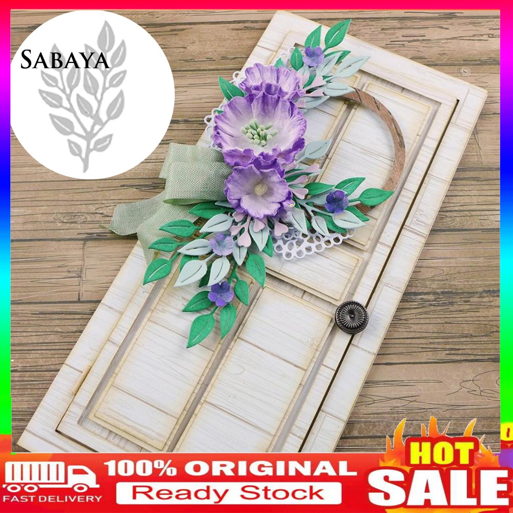 Khuôn cắt giấy trang trí bằng kim loại hình lá cây dành cho sổ lưu niệm