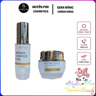 Combo bộ tái sinh retinol complex huyền phi, kem phục hồi heli b5 cream dưỡng da tái tạo chăm sóc làn da khỏe mạnh