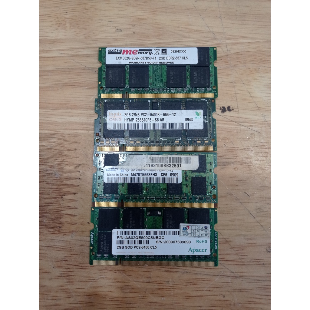Ram laptop ddr2 1gb - 2gb hàng tháo máy