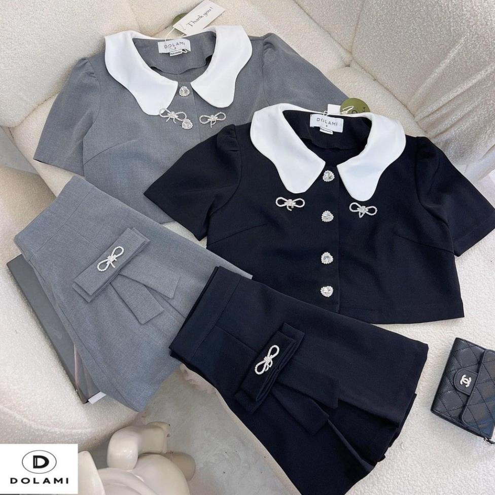 [ 𝐅𝐑𝐄𝐄 𝐒𝐇𝐈𝐏 ]  SET BỘ CỔ THUYỀN NƠ NGỰC CHÂN VÁY ĐỒ BỘ TIỂU THƯ