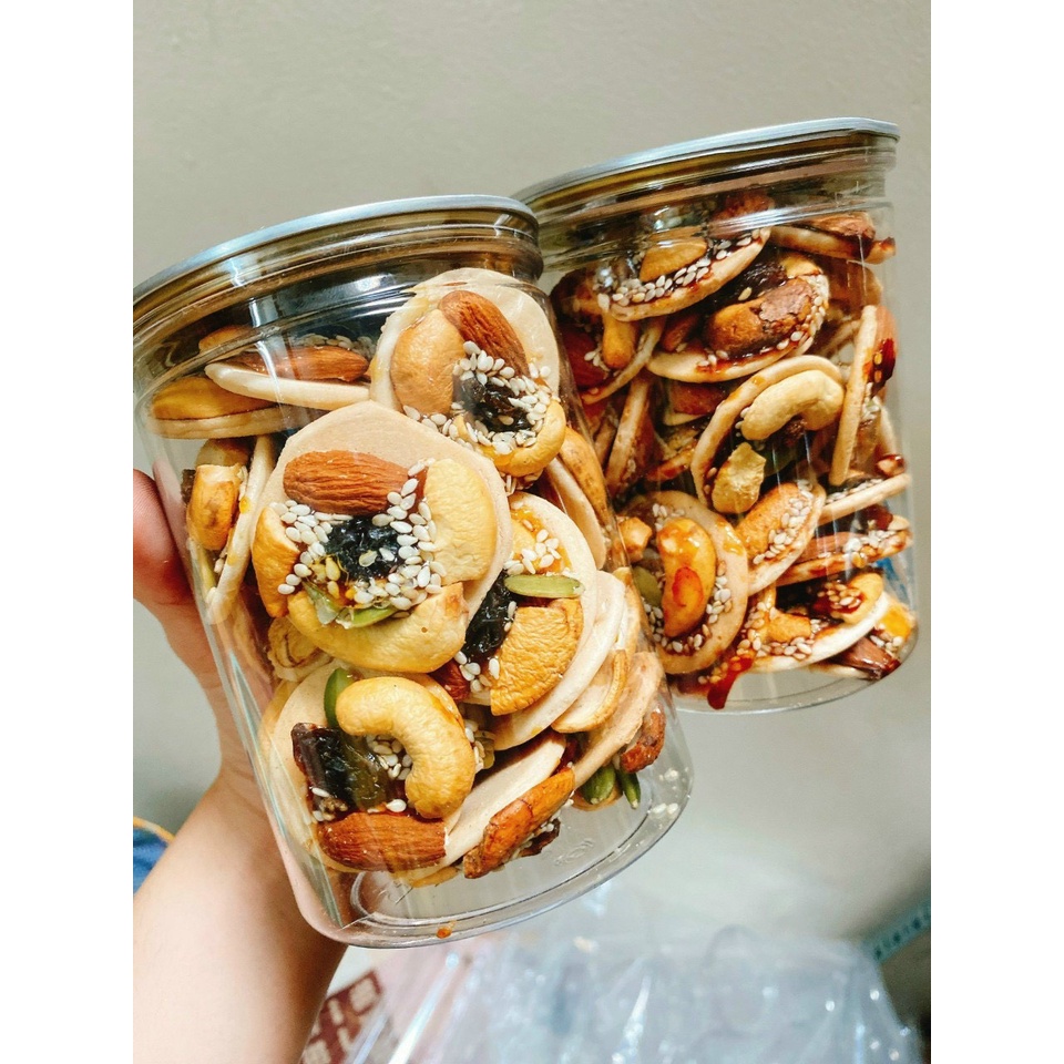 Bánh đồng tiền mix siêu ngon, đảm bảo vệ sinh an toàn thực phẩm, đồ ăn vặt Poppy hũ pet 265gr