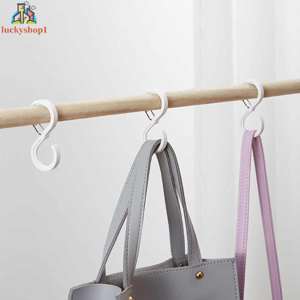 Móc 3 * 6,5Cm 8 Chiếc Bền. Pp + Dây Thép Trong Suốt Chất Lượng Cao Màu Trắng