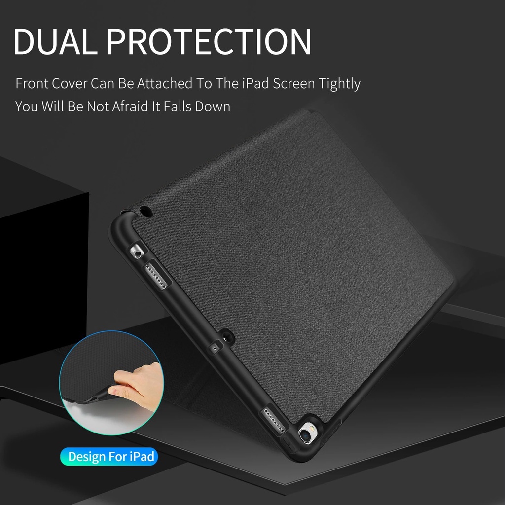 Bao da DUX DUCIS cho iPad Air 3/ Pro 10.5 inch - Mặt lưng TPU mềm, Có ngăn đựng bút
