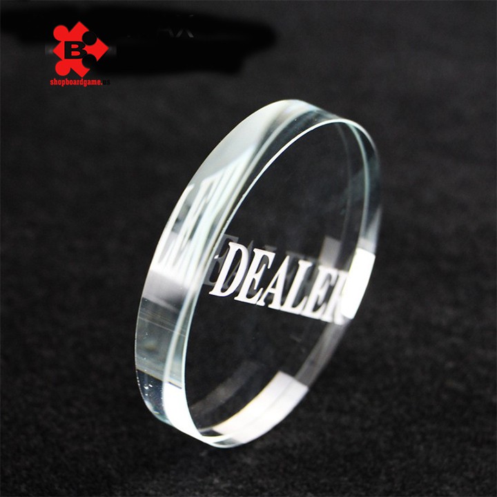 Nút Dealer acrylic trong suốt cao cấp