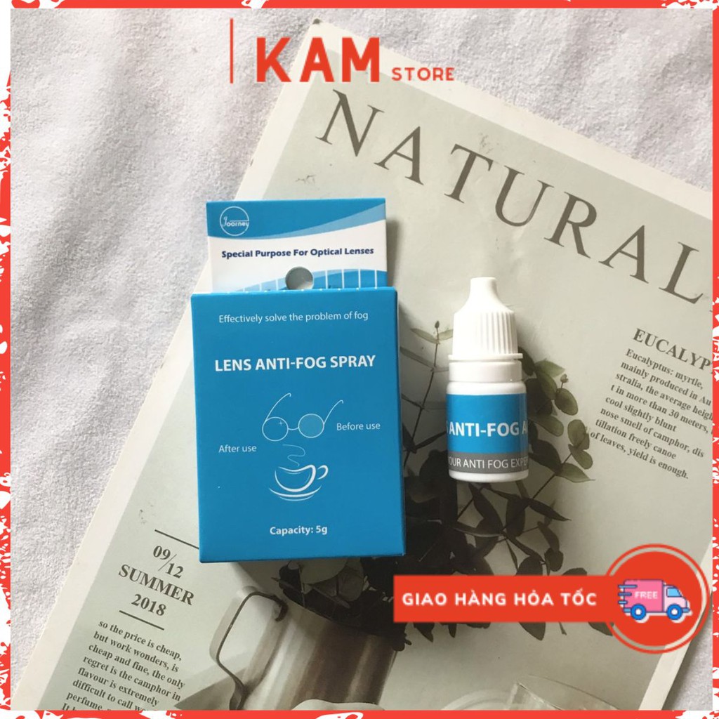 Dung Dịch Anti Fog Chống Mờ Kính, Hiệu Quả 100%, Gel Chống Mờ Hơi, Chống Bám Hơi Nước Trên Kính | KAM Store