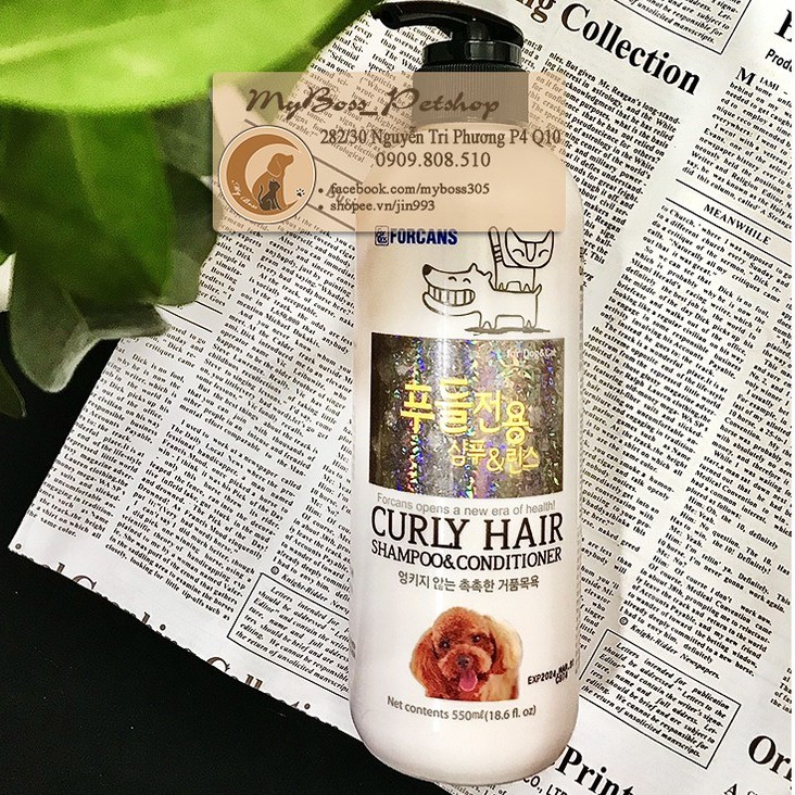 SỮA TẮM CHUYÊN DỤNG CHO CHÓ LÔNG XOĂN POODLE FORBIS FORCANS CURLY HAIR
