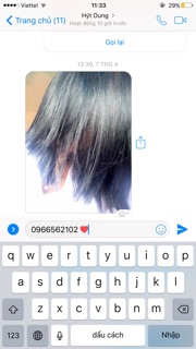 Thuốc nhuộm tóc xanh dương đen