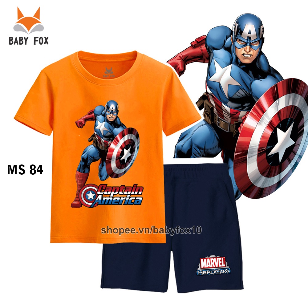 Bộ thun bé trai 100% cotton cao cấp, thương hiệu BABY FOX, hình người nhện, người sắt i