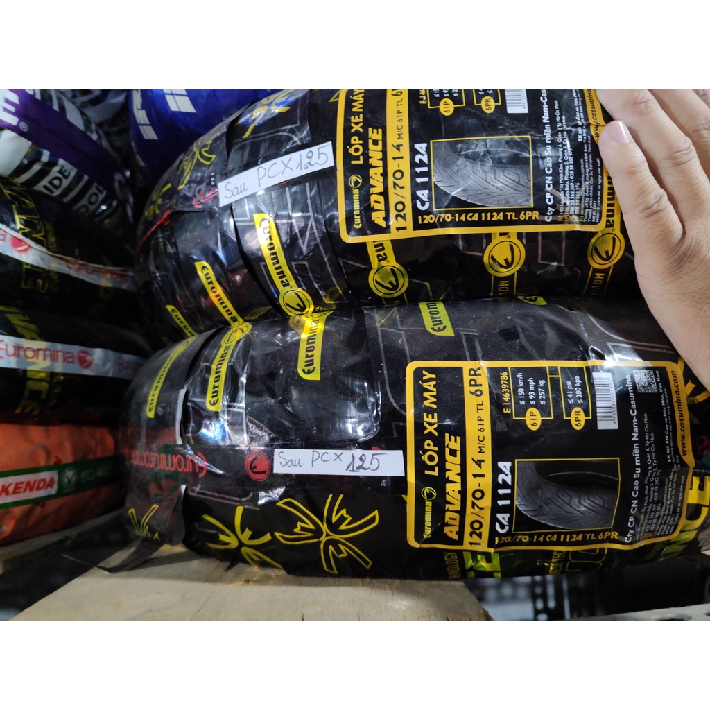 Vỏ  120/70-14 EUROMINA Casumina,  sau PCX, lốp 120/70-14,không dùng ruột