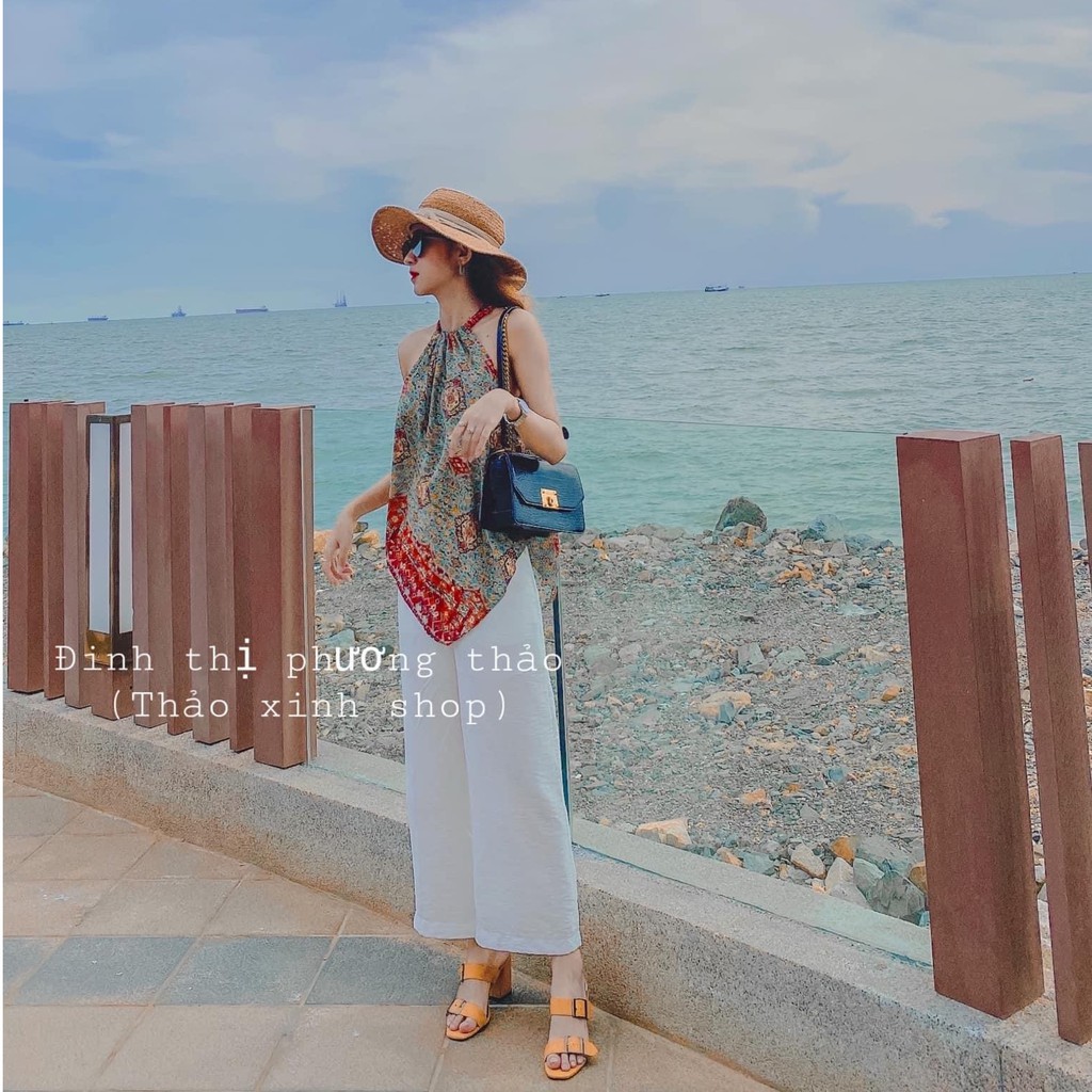 Sét Yếm Thổ Cẩm Đi Biển Họa Tiết Cực Hot