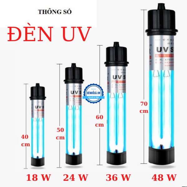 Đèn UV bể cá công suất 18W - 48W diệt tảo , vi khuẩn cho hồ cá lớn