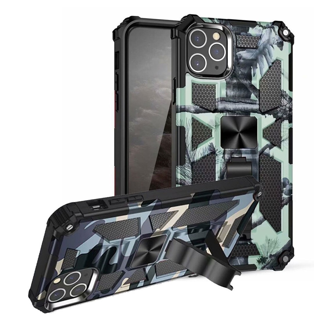 Ốp Điện Thoại Chống Sốc Kèm Móc Xỏ Ngón Nam Châm Cho iPhone 12 11 Pro Max 12Mini X XR XS Max 6 6s 7 8 Plus SE 2020