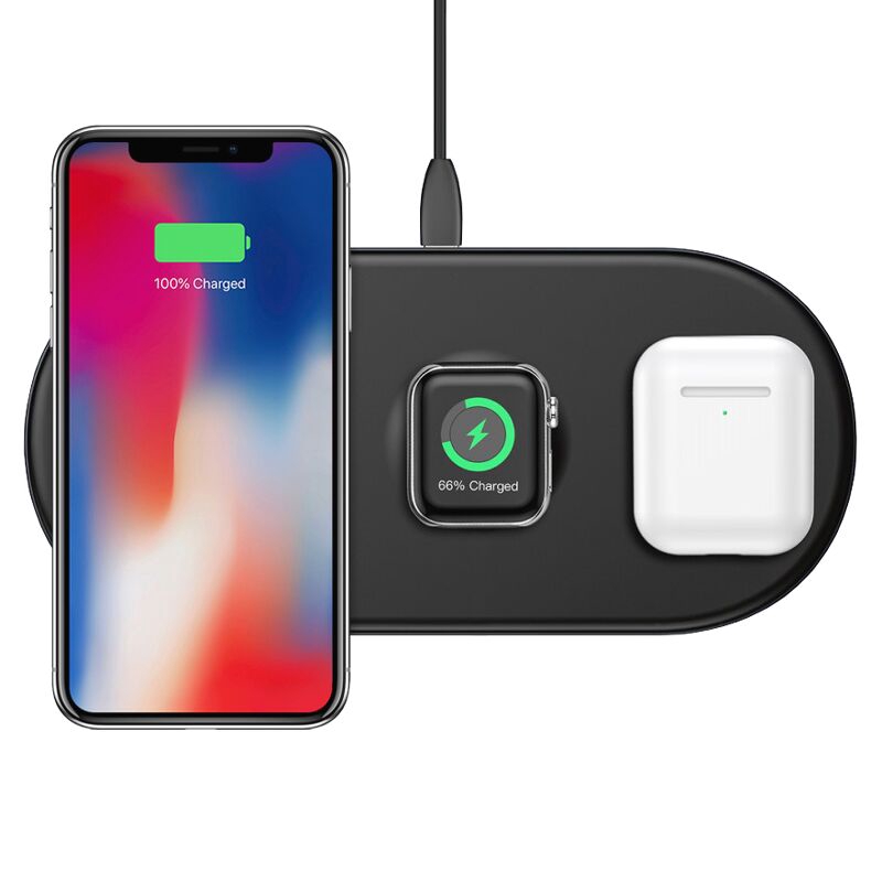 Đế sạc nhanh không dây 3 thiết bị cùng lúc Iphone Iwatch Airpods BASEUS WX3IN1