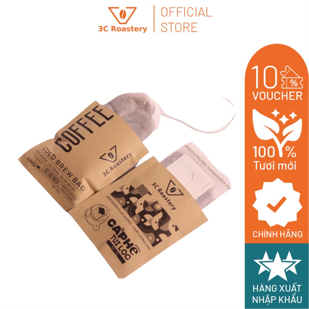 HỘP CÀ PHÊ PHIN GIẤY - Ủ LẠNH COLD BREW - DRIP BAG TIỆN LỢI - 3C Roastery