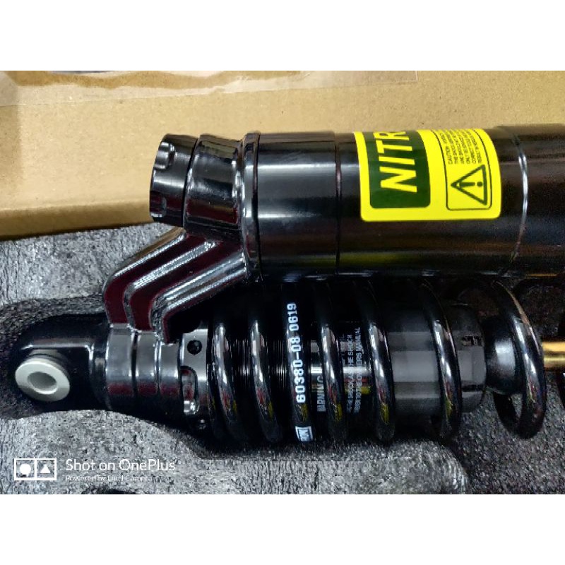 Phuộc RCB/NITRON bình dầu full đen ty vàng gắn AB NOUVO 4 5 6 NVX PCX Dylan PS SH ý Impuse