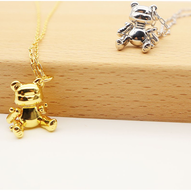 Dây chuyền bạc 925 Ambush inflated teddy bear charm necklace fw20
