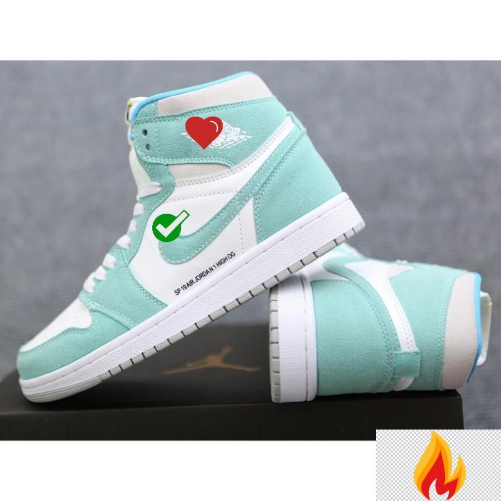 Giày Sneaker Jordan 1 Retro High Turbo Green Cao cổ High Xanh Ngọc Full Box Freeship -O*dc
