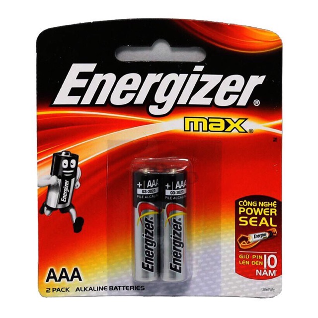 Vỉ 2 viên Pin Energize chính hãng,Pin Alkaline AA-AAA