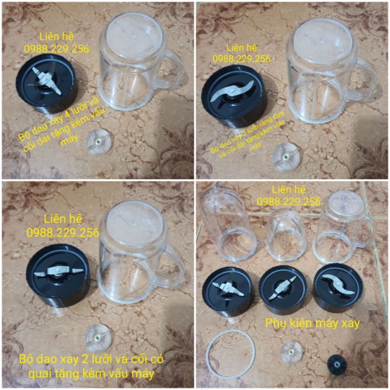 Phụ kiện bộ dao xay và cối máy xay magic