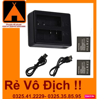 bộ sạc + 2 pin cam hành trình eken H9R 1050mah CHÍNH HÃNG EKEN camera SJ sport DÙNG ĐƯỢC nhé
