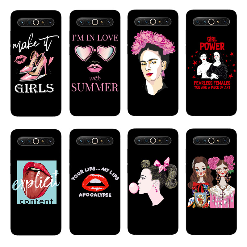 【Ready Stock】Meizu 17 Pro/Meilan 16 Plus/15 Plus/6T Silicone Soft TPU Case Pink Girl Printed Back Cover Shockproof Casing